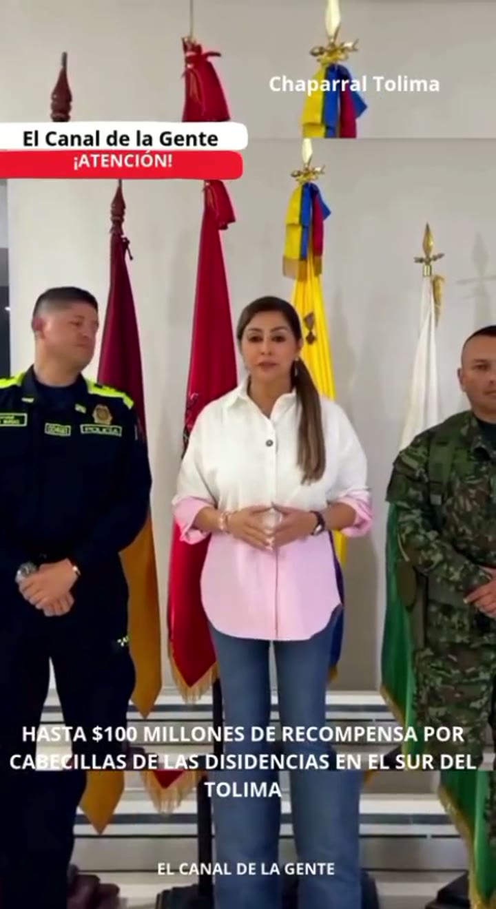 Hasta $100 millones de recompensa por información sobre cabecillas de disidencias en el sur del Tolima