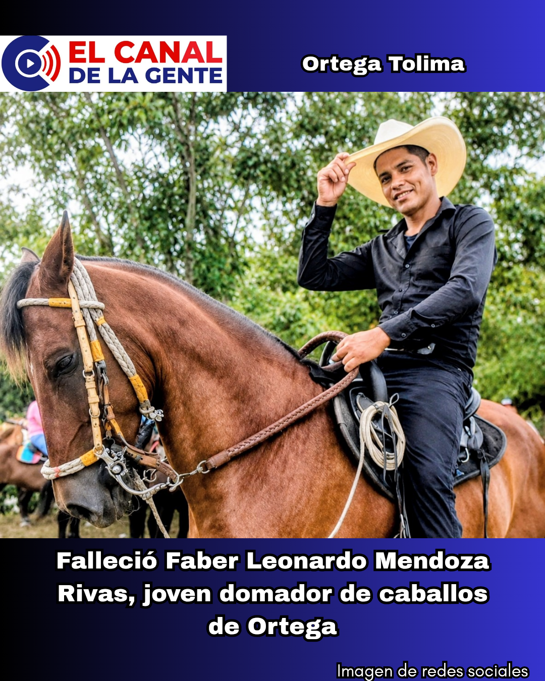 Falleció Faber Leonardo Mendoza Rivas, joven domador de caballos que luchó por su vida tras accidente en Cucuana