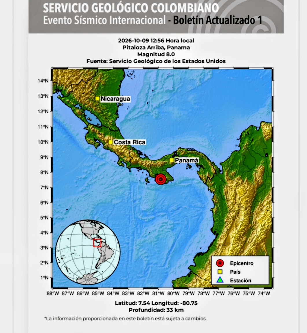 TERREMOTO EN PANAMÁ - Fuerte sismo se sintió en Colombia y activó alertas por posible tsunami